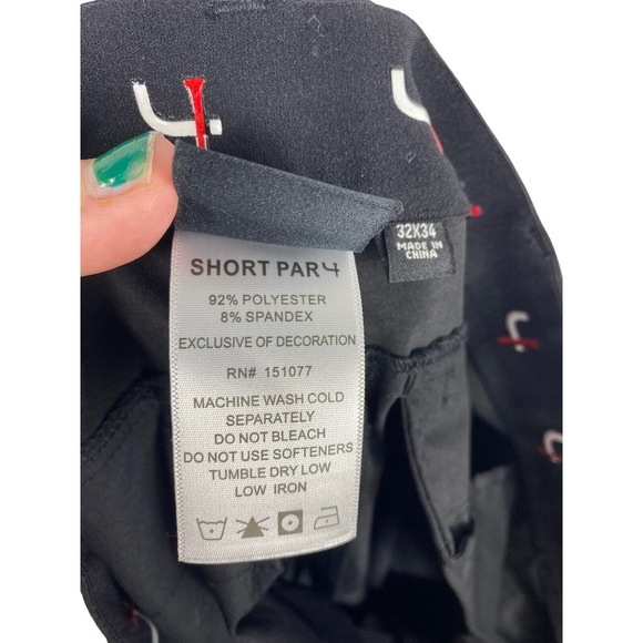 Short Par 4 Pants 32x34 Black Golf Tech Pants Mens NEW The Pavin Pant - Picture 8 of 8